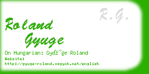 roland gyuge business card